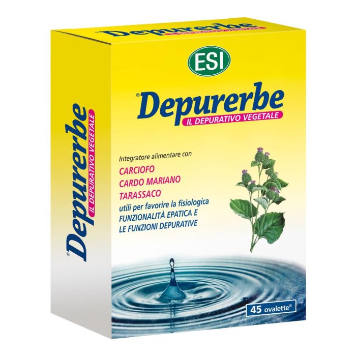 Esi  Drenante Depurativa Depurerbe Integratore Alimentare 45 Ovalette