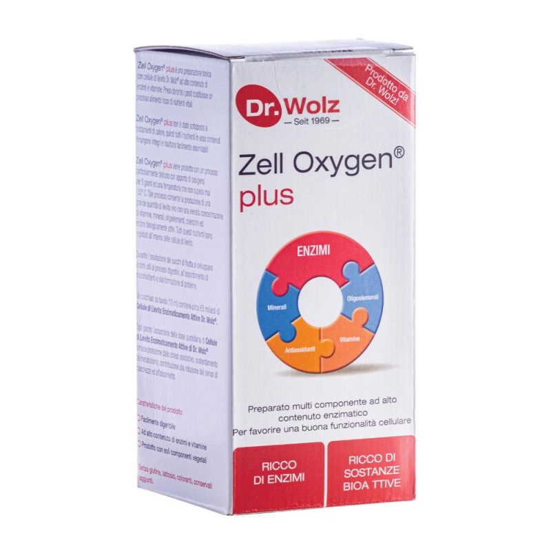 Zell Oxygen Plus 250 ml tonico - integratore con lievito enzimatico per energia, difese e funzionalità cellulare