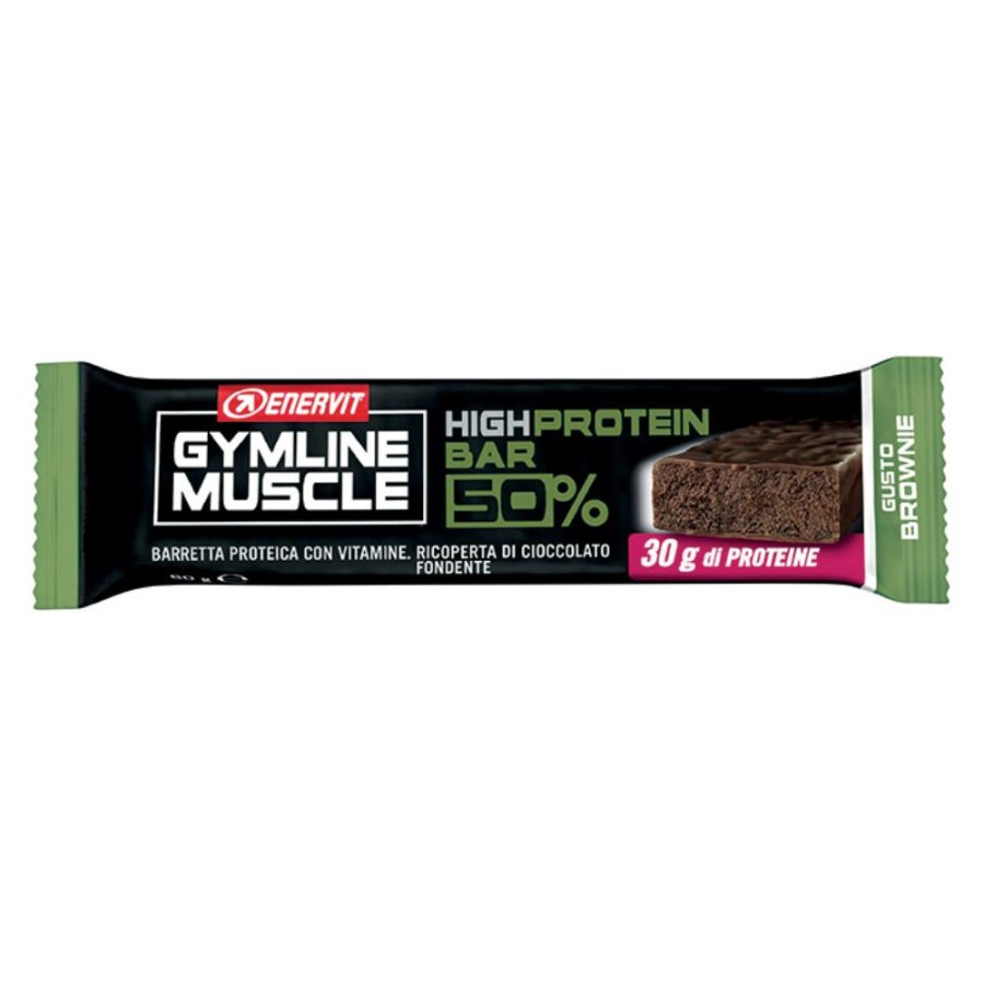 Enervit Gymline Muscle High Protein Bar 50% Gusto Brownie Barretta Proteica 60g Enervit Gymline Muscle High Protein Bar 50% Gusto Brownie Barretta Proteica 60g
