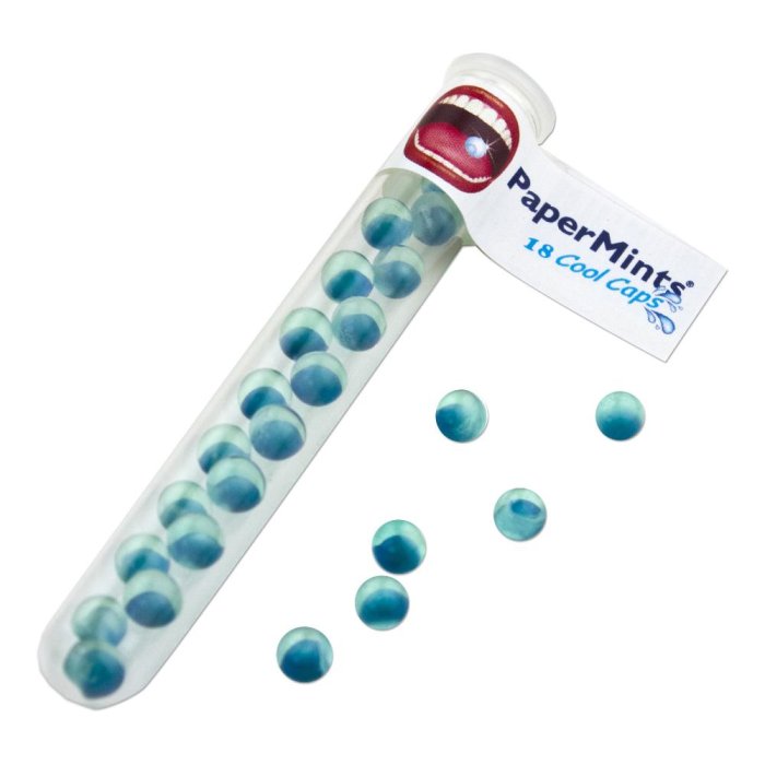 Cool Caps Paper Mints Perle per combattere l'Alitosi gusto menta 18 Perle