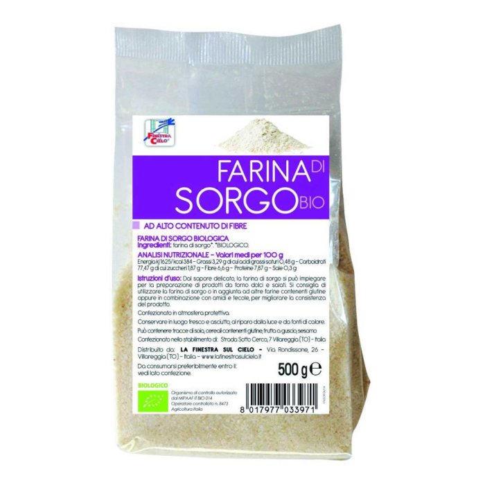Farina di sorgo italiana bio 500 g – farina biologica senza glutine ideale per pane, dolci e ricette salutari