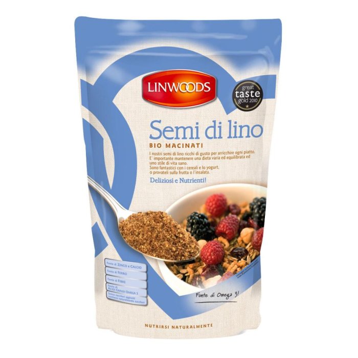 Semi di lino macinati Baule Volante 200 g - semi di lino bio macinati fonte di fibre e omega 3