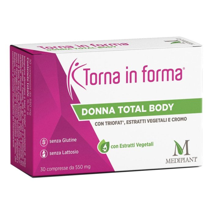 Torna in Forma D Total Body Integratore Alimentare 30 Compresse per il Benessere del Body e della Forma Fisica