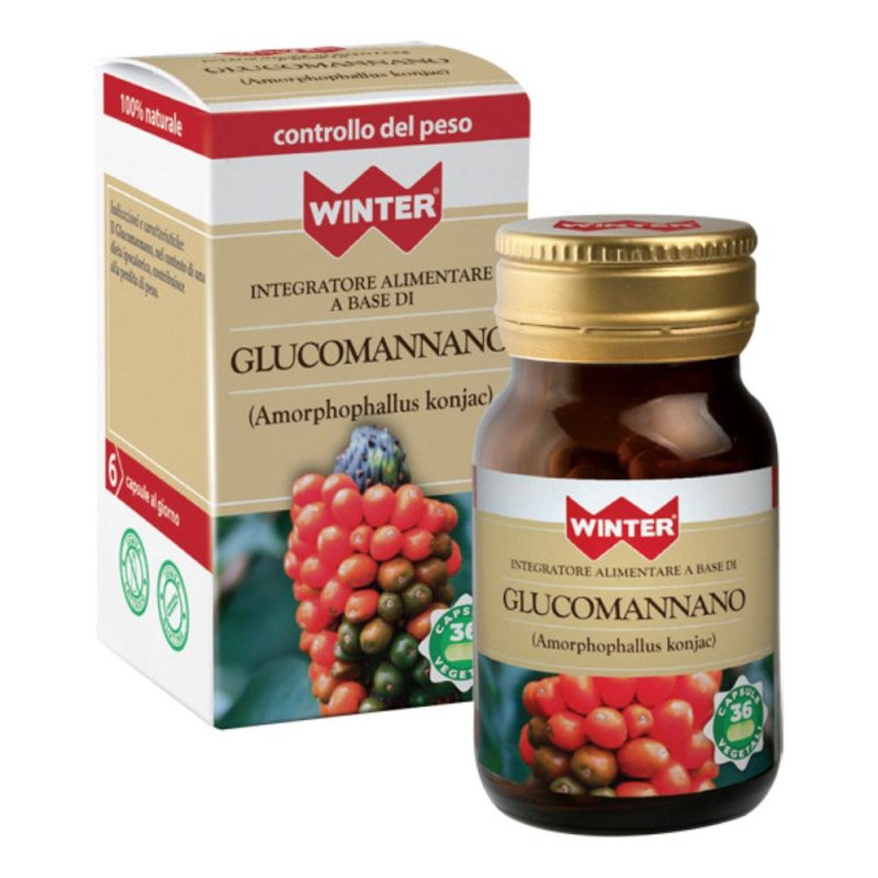 Winter Glucomannano 36 cps veg - integratore di glucomannano per controllo del peso