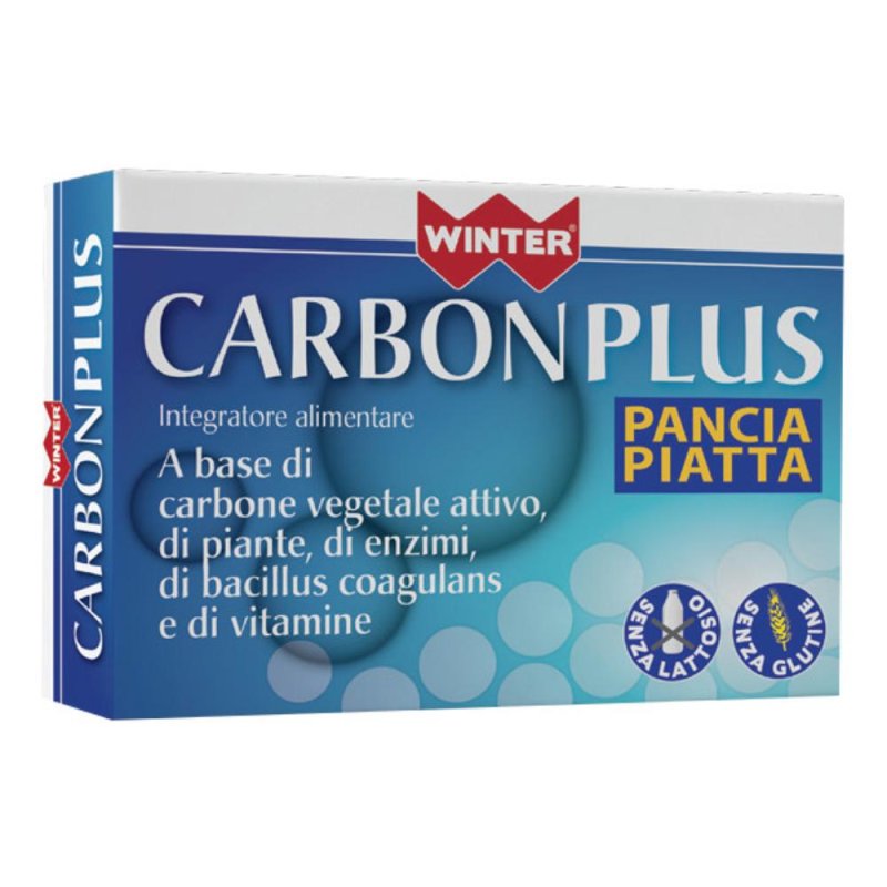 Winter CarbonPlus Pancia Piatta Integratore Flatulenza Post-Prandiale 30 Capsule