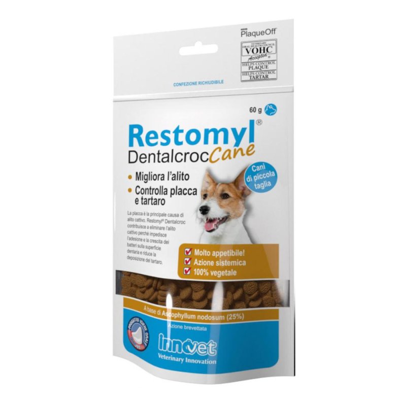 Innovet  Animali Domestici Igiene Dentale Cane Gatt Restomyl DentalCroc 60g