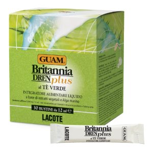Guam Britannia Dren Plus al Tè Verde Diuretico Depurativo Drenante 30 stick
