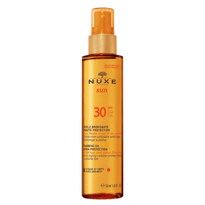 Nuxe Sun Olio Solare Viso e Corpo SPF30 Abbronzante ad Alta Protezione 150 ml