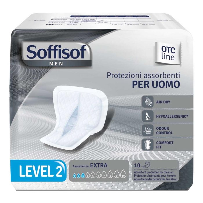 Silc Pannolone Per Incontinenza Sagomato Soffisof Men Level 2 10 Pezzi