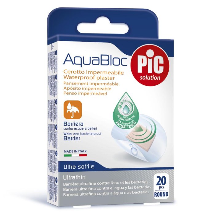 Pic Aquabloc cerotti dita 22,5 mm 20 pz cerotti impermeabili per piccoli tagli