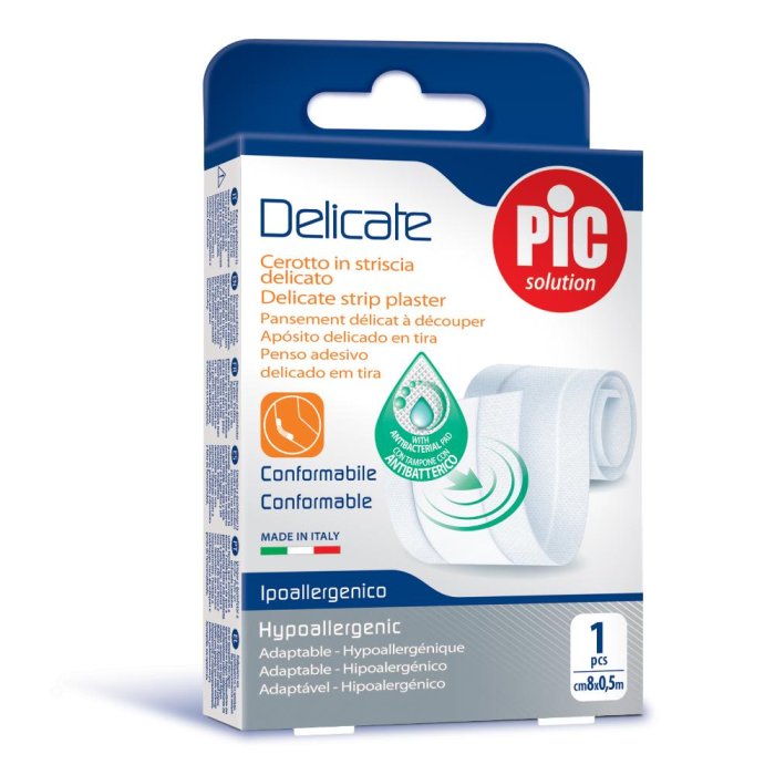 Pikdare Cerotto Pic Delicate Striscia Bianca Con Tampone Antibatterico Cm 8x0,5