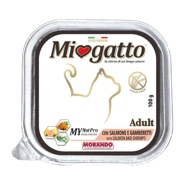 MIOGATTO ADULT SALM/GAMB 100G