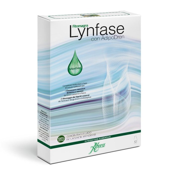 Aboca Lynfase Fitomagra Fluido Integratore Alimentare 12 Flaconi 15g