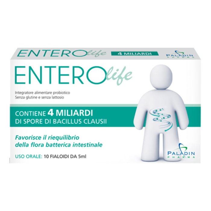 Paladin Pharma Enterolife 4 Miliardi Integratore Alimentare 10 Fialoidi da 5ml