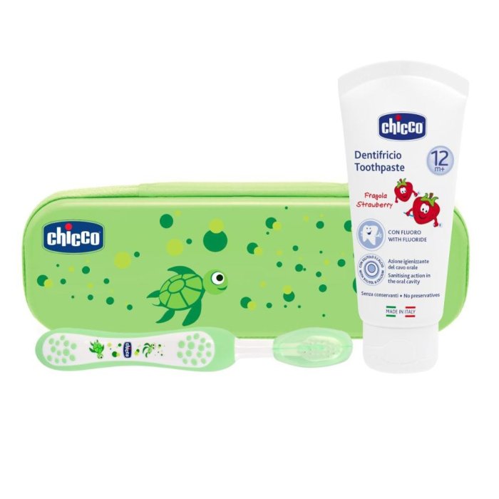 Chicco Set Dentale Verde Con Fluoro