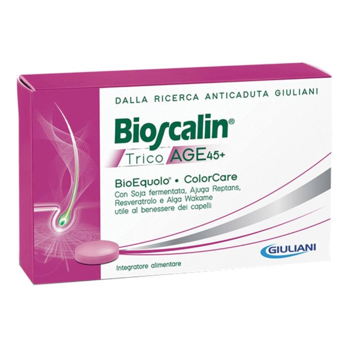 Bioscalin Tricoage 45+ integratore anticaduta capelli con BioEquolo 30 compresse - Giuliani Spa