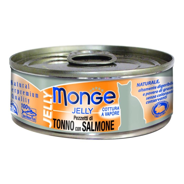 Monge Cat tonno e salmone 80 g - alimento umido per gatti tonno e salmone