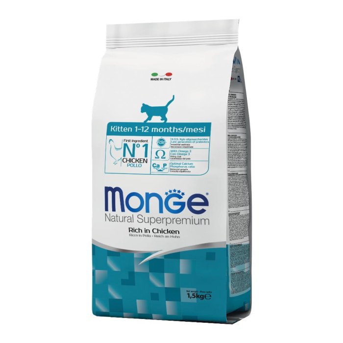 Monge Kitten 1–12 months 1,5 kg - alimento secco completo per gattini