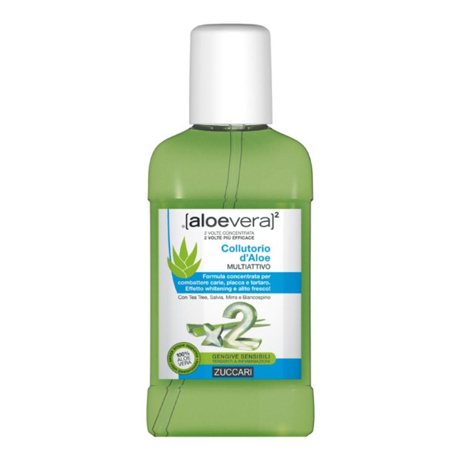 Zuccari Aloevera2 Collutorio D'Aloe Multi-attivo 250 ml Zuccari Aloevera2 Collutorio D'Aloe Multi-attivo 250 ml