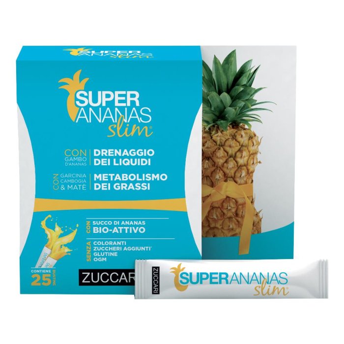 Zuccari Drenante Super Ananas Slim Soluzione Fluida 25 Bustine 10 ml