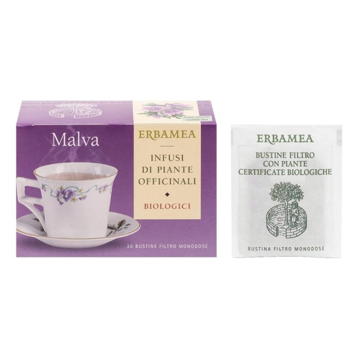 Erbamea Malva Bio Tisana Emolliente e Lenitiva 20 Bustine Filtro