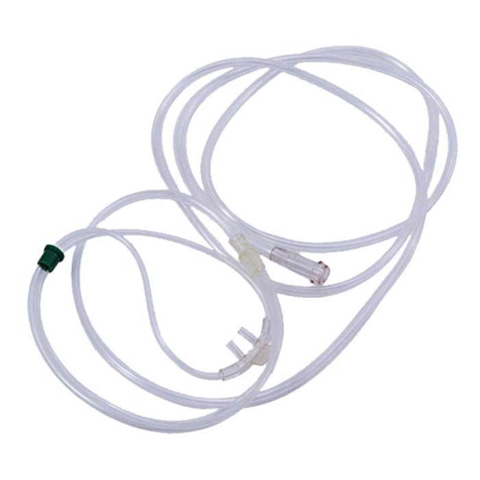 Occhiale - Cannula Nasale per Ossigenoterapia - Con Supporto Flessibile e Tubo da 120 cm