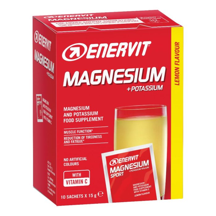 Enervit Potassio + Magnesio integratore con vitamina C gusto limone 10 bustine