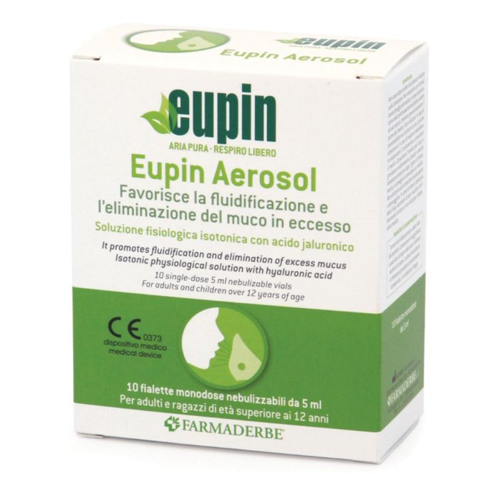 Eupin Aerosol Soluzione per Inalazioni 10 Fiale Monodose per Terapia con Apparecchio Aerosol