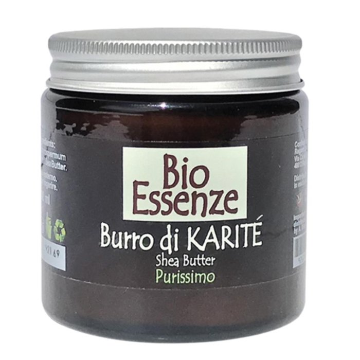 Bio Essenze burro di karite 100 ml - burro di karite puro per viso corpo e capelli
