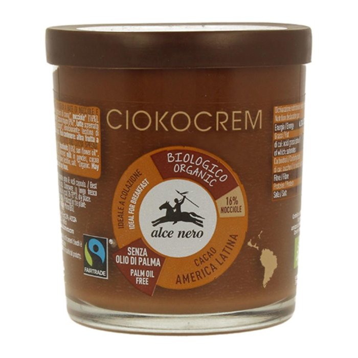 Alce Nero Ciokocrem 180 g  Crema spalmabile di nocciole biologica