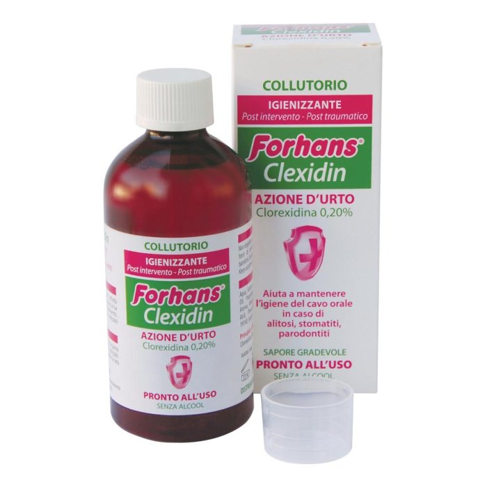 Forhans Clexidin 0,20% Collutorio Antisettico Pronto All'Uso 200ml