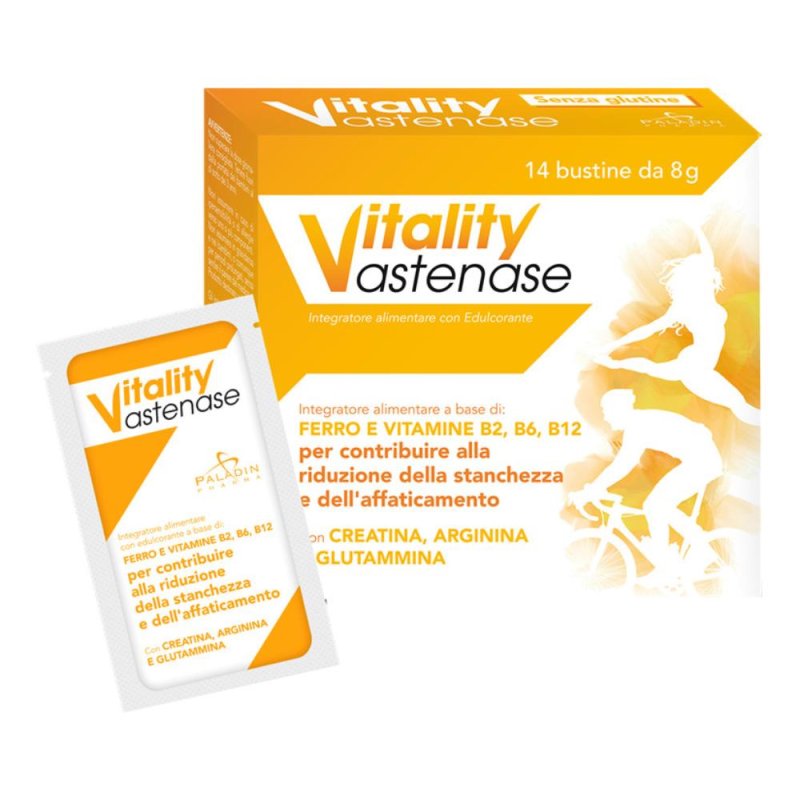 Paladin Pharma Vitality - Astenase Integratore gusto Agrumi, 14 bustine