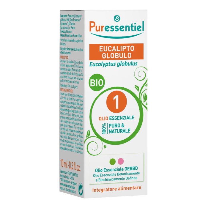Puressentiel Olio Essenziale Eucalipto Globulo Puro 100% Naturale 10 ml