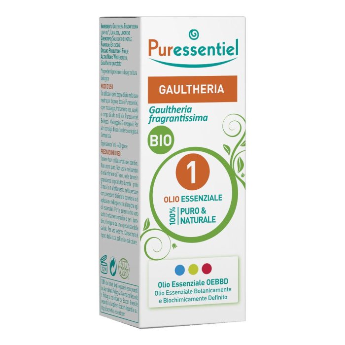 Puressentiel Olio Essenziale di Gaultheria Pura Naturale per Massaggi Muscolari e Articolari Effetto Riscaldante