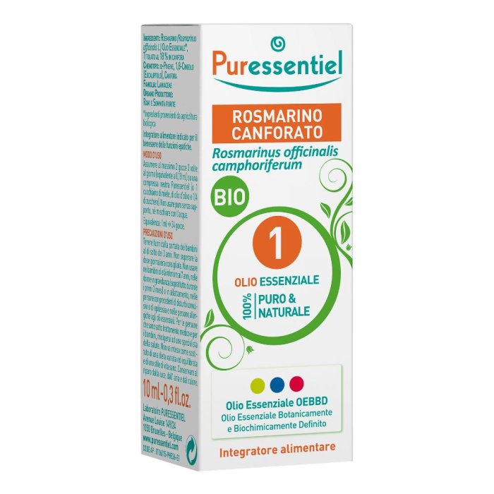 Puressentiel Olio Essenziale Rosmarino Canforato Bio Integratore 10 ml