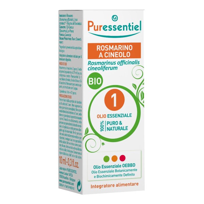 Puressentiel Olio Essenziale Rosmarino Cineolo Bio Integratore Alimentare 10 ml