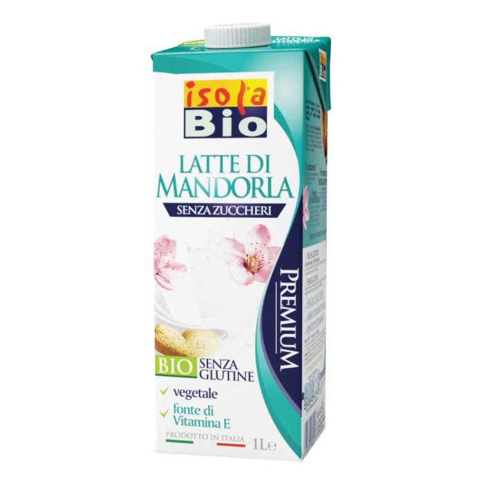 Isola Bio Latte di Mandorla Senza Zuccheri Aggiunti Biologico Bevanda Vegetale 1L