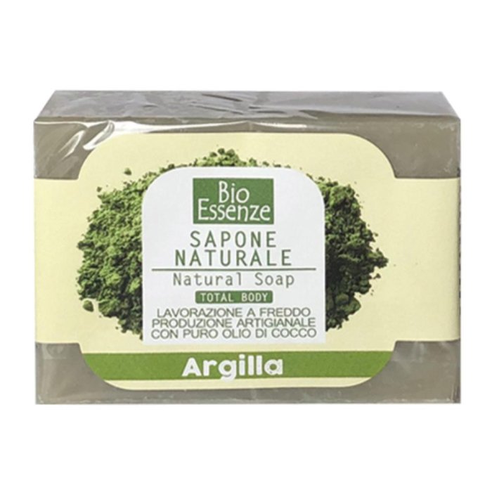 Sapone Argilla BioEssenzE 100 g - sapone naturale all’argilla purificante per pelli miste e impure