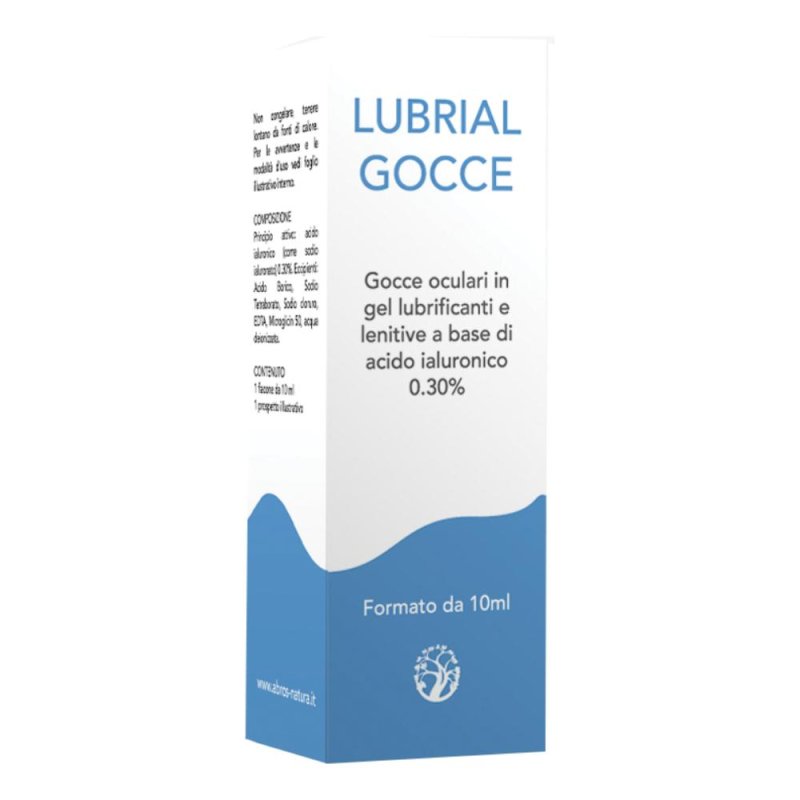 Abros Lubrial Gocce Oculari 0,3% Acido Ialuronico Soluzione Oftalmica 10 ml