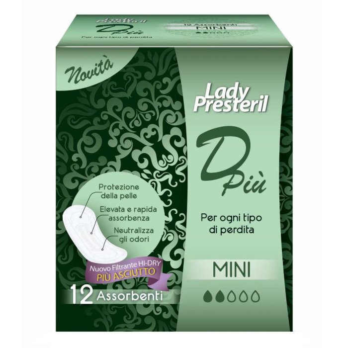 Lady Presteril Tamponi Interni Mini Dpiù Con Applicatore 12 Pezzi