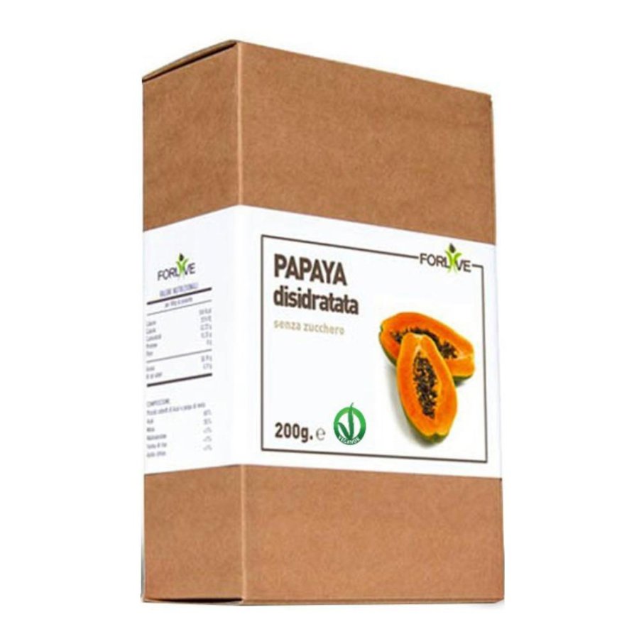 Papaya disidratata 200 g - snack di papaya essiccata