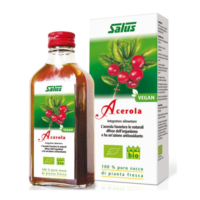 Succo di Acerola Bio 200 millilitri – Integratore Naturale Ricco di Vitamina C per Sostegno delle Difese Immunitarie