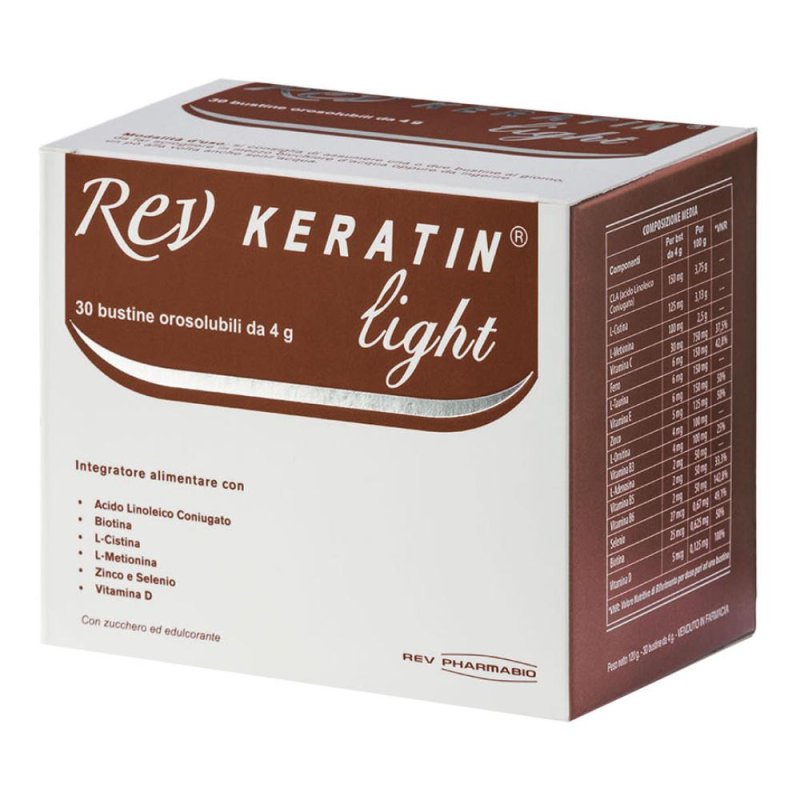 Pharmabio  Anticaduta Capelli Rev Keratin Light Integratore 30 Buste