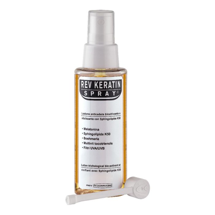 Rev Keratin spray 100 ml – lozione topica anticaduta con protezione UVA/UVB