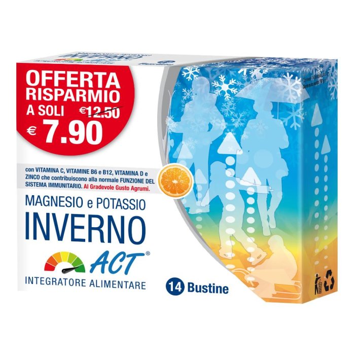 Linea Act Magnesio e Potassio Inverno ACT Integratore Difese 14 bustine