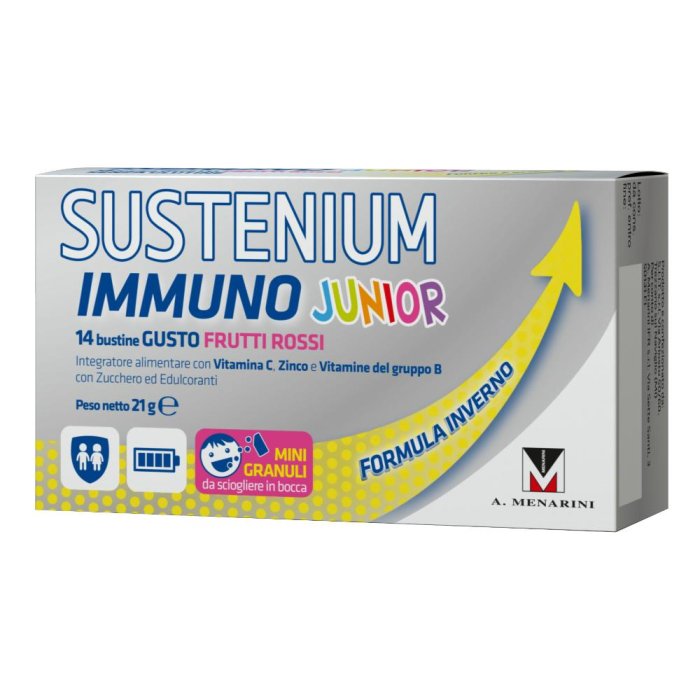 Menarini Sustenium Immuno Junior 14 Buste Integratore Frutti Rossi