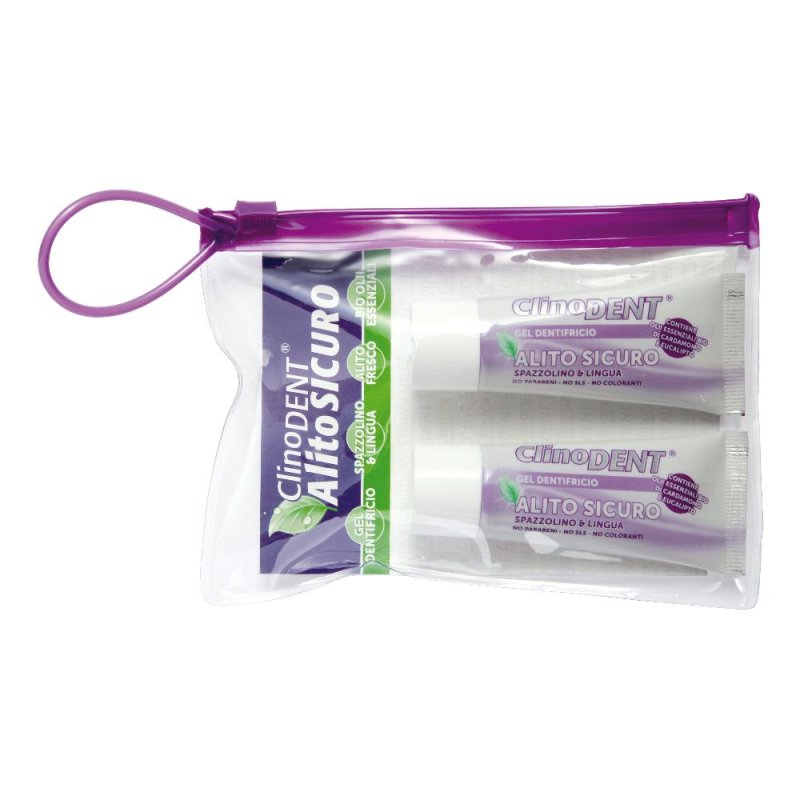 Clinodent gel dentifricio alito 2 pz trattamento completo alito fresco