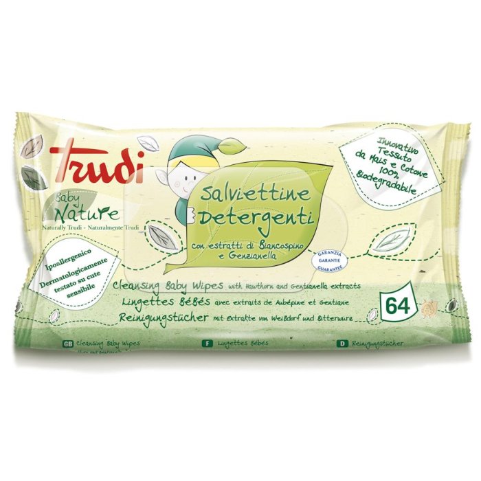 Silc Trudi Baby Nature Salviettine Detergenti 64 Pezzi