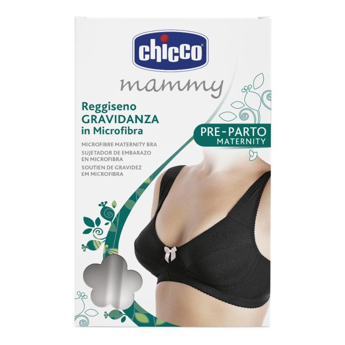 Chicco reggiseno gravidanza microfibra nero 3C reggiseno premaman in microfibra