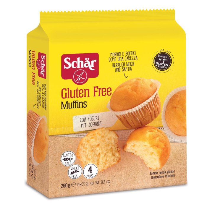 Schar  Dolci e Biscotti Muffins Tortine Morbide con Yogurt Senza Glutine 260 g